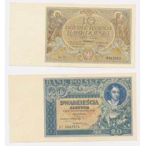10 Złoty von 1929 und 20 Złoty von 1931 – Set (2 Stück)