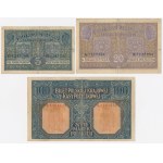 General 5, 20, and 100 mkp 1916 - set (3 pcs)