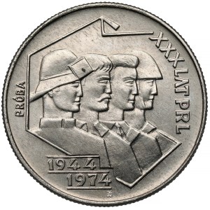 Próba NIKIEL 20 złotych 1974 Hutnik, Rolnik....