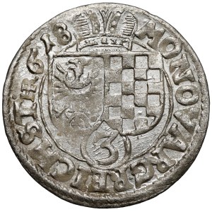 Silesia, Jan Chrystian and Jerzy Rudolf, 3 kreuzers, 1618, Złoty Stok