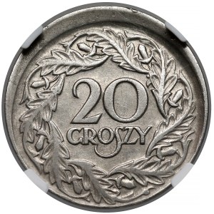 20 groszy Destrukt, 1923 – off-center strike