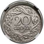 Destrukt 20 groszy 1923 - niecentryczne bicie