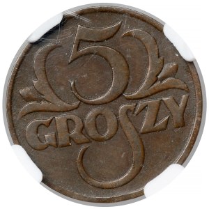 Destrukt 5 Groschen 1930 – Delaminierung des Blechs