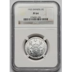 Gdańsk, 2 gulden, 1923 - MIRRORED