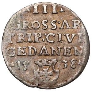 Zygmunt I Stary, Trojak Gdańsk 1538