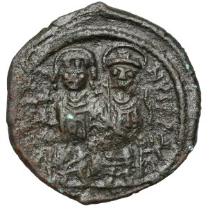 Byzantium, Justin II and Sophia (565–578 CE) Follis, Nicomedia
