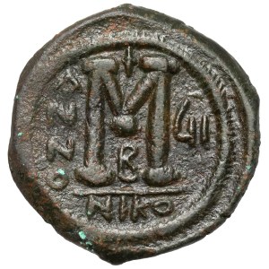 Byzantium, Justin II and Sophia (565–578 CE) Follis, Nicomedia
