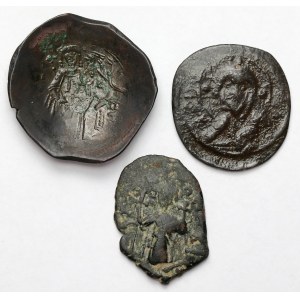 Byzance, pièces en bronze - lot (3 pièces)