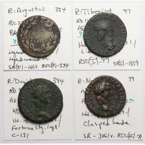 Cesarstwo Rzymskie, Asy (I w. n.e.) - Ciekawsze panowania - zestaw (4szt)
