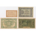 Single-use tickets: 50 gr, 2 and 5 zł, 1924–1926 — set (4 pieces)