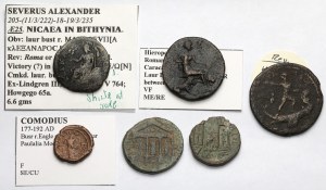 Cesarstwo Rzymskie, Brązy prowincjonalne (II-III w. n.e.) - zestaw (6szt)