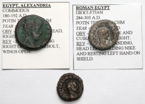 Cesarstwo Rzymskie, Tetradrachmy, Aleksandria - zestaw (3szt)