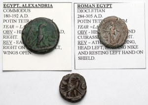 Cesarstwo Rzymskie, Tetradrachmy, Aleksandria - zestaw (3szt)