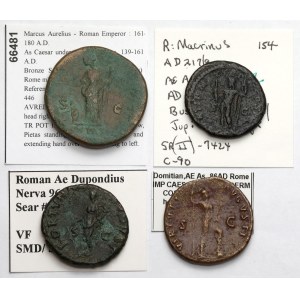Rímska ríša, sestertius, dupondius a asy (1.–3. storočie n. l.) – sada (4 ks)
