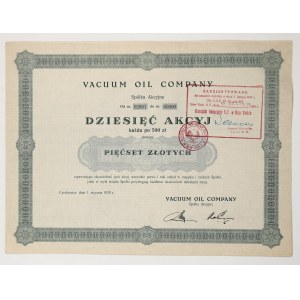 VACUUM OIL COMPANY, 10 × 500 Złoty, 1930