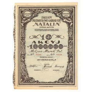 NATALIN Industrial Tannery, Em.1, shares totaling 1 million mkp