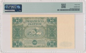 Wzór akceptacyjny 20 zł 1947 - A 0000000 - bez nadruków