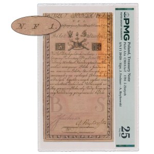 5 złotych 1794 - N.F 1. - bardzo RZADKA seria - filigran I.HONIG