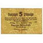 Gdańsk, 5 pfennigs, 1923–November