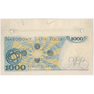 Counterfeit semi-finished product 1,000 zł 1975