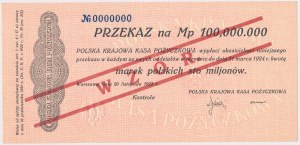 WZÓR Przekaz na 100 mln mkp 1923 - 0000000