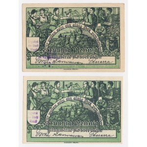 Rzeszel (Rossel), 50 pfennigs, 1920—two varieties (2 pieces)