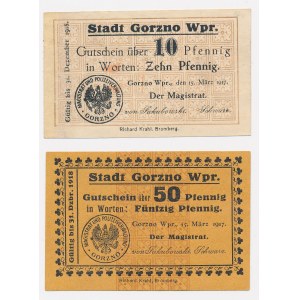 Górzno (Gorzno), 10 i 50 fenigów 1917 (2szt)