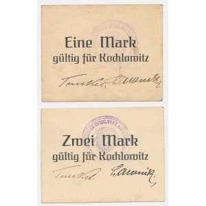 Kochłowice (Kochlowitz), 1st and 2nd class stamps (2 pieces)