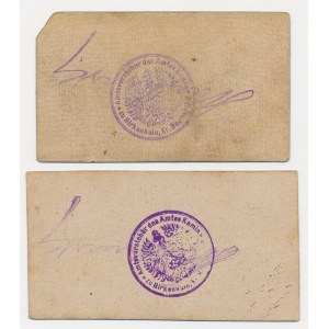 Bytom (Beuthen O.S.), 50 fenigów i 1 marka (2szt)