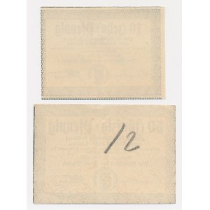 Kościerzyna (Berent), 10 i 50 fenigów 1917 (2szt)
