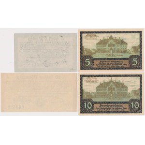 Pisz (Johannisburg), 2x 5 and 2x 10 pfennigs, 1917–1920 (4 pieces)