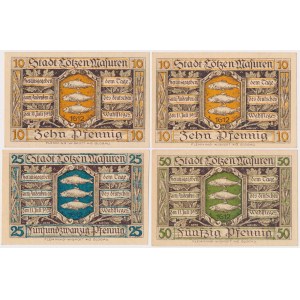 Giżycko (Lotzen), 2 da 10, 25 e 50 fenig del 1920 (4 pezzi)