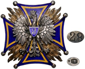 Odznaka, 13 Pułk Piechoty [28] - w SREBRZE