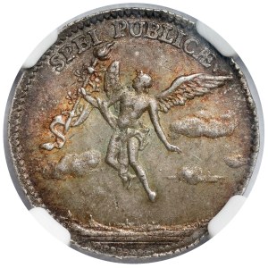 August III of Saxony, 1747 Two-groschen Coin, Dresden—Wedding Commemorative