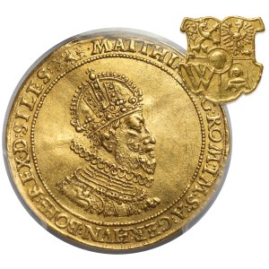 Slesia, Maciej II, doppio ducato 1617, Breslavia - di successione