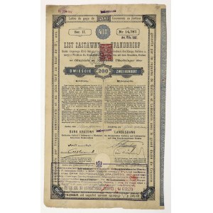 National Bank of Galicia..., 4.5% Mortgage Bond, 200 kr, 1908