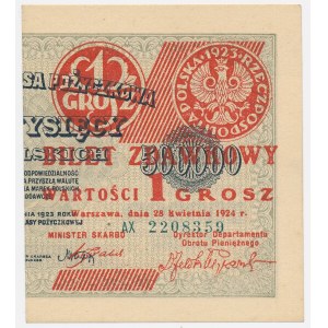 1 grosz, 1924 – right half – AX