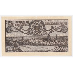 Gdańsk, 500 million marks, 1923 – cream-colored print