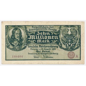Gdańsk, 10 million marks, 1923 - A - REVERSE SIDE