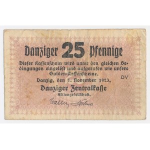 Gdańsk, 25 fenigs, 1923–November