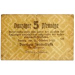 Gdańsk, 5 fenigs, 1923–October