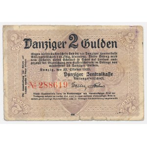 Danzica, 2 gulden del 1923 - BM - ottobre