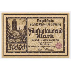 Gdańsk, 50,000 marks, 1923