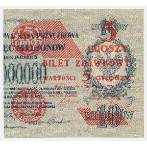 5 groszy, 1924 – right half