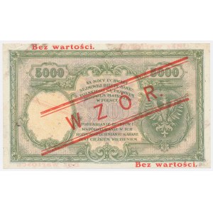 Muster 5.000 Złoty 1919 – flacher Aufdruck