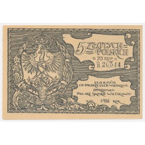 Polski Skarb Wojskowy, 5 złotych = 75 kopiejek 1916