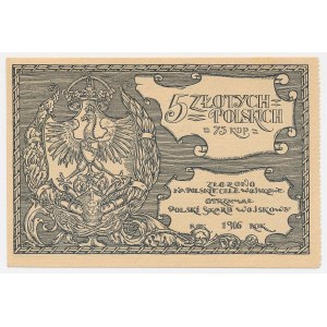 Polski Skarb Wojskowy, 5 złotych = 75 kopiejek 1916