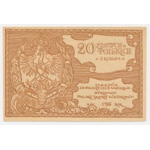 Polski Skarb Wojskowy, 20 złotych = 3 ruble 1916