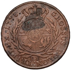 Poniatowski, Trojak 1778 EB, Warszawa