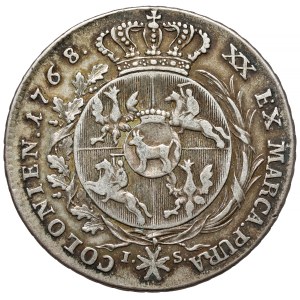 Poniatowski, Halbtaler 1768 IS – mit Band